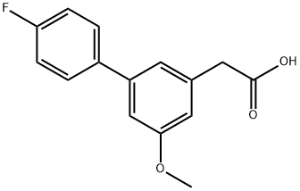 4'-Fluoro-5-methoxy-3-biphenylacetic acid 结构式
