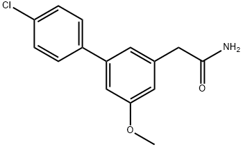 4'-Chloro-5-methoxy-(1,1'-biphenyl)-3-acetamide,61888-69-5,结构式