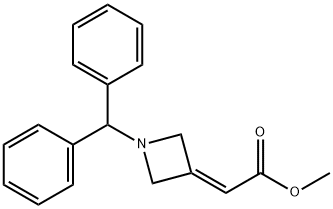 2-(1-ベンズヒドリルアゼチジン-3-イリデン)酢酸メチル 化学構造式