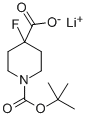 4-FLUORO-1,4-PIPERIDINEDICHARBOXYLIC ACID,1(1,1-DIMETHYLETHYL)ESTER, LITHIUM SALT Struktur