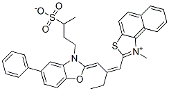 1-methyl-2-[2-[[5-phenyl-3-(3-sulphonatobutyl)-3H-benzoxazol-2-ylidene]methyl]-1-butenyl]naphtho[1,2-d]thiazolium Structure