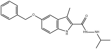 1-(2-(3-methyl-5-benzyloxyindolyl)carbonyl)-2-isopropyl hydrazide 结构式