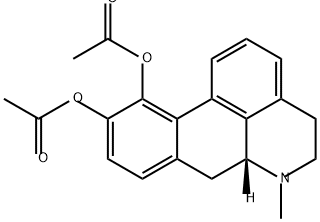 5,6,6a,7-Tetrahydro-6-methyl-4H-dibenzo[de,g]quinoline-10,11-diol diacetate 结构式