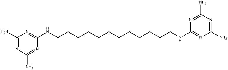 N,N'''-dodecane-1,12-diylbis[1,3,5-triazine-2,4,6-triamine] Struktur