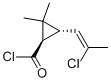 Cyclopropanecarbonyl chloride, 3-(2-chloroethenyl)-2,2-dimethyl-, [1alpha,3beta(Z)]- (9CI) Structure