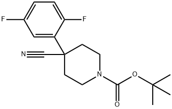 1-BOC-4-CYANO-4-(2,5-DIFLUOROPHENYL)-PIPERIDINE,619292-29-4,结构式