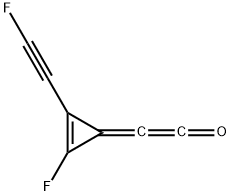 Ethenone, [2-fluoro-3-(fluoroethynyl)-2-cyclopropen-1-ylidene]- (9CI) Structure