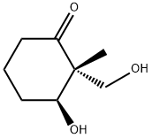 Cyclohexanone, 3-hydroxy-2-(hydroxymethyl)-2-methyl-, (2R,3S)- (9CI) 化学構造式