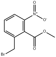 2-(ブロモメチル)-6-ニトロ安息香酸メチル 化学構造式