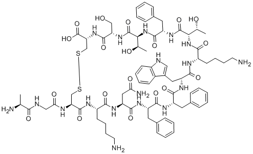 (D-TRP8,D-CYS14)-SOMATOSTATIN-14, 61950-59-2, 结构式