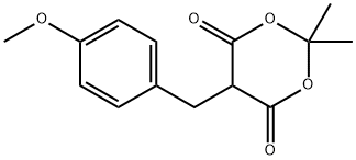 5-(p-メトキシベンジル)-2,2-ジメチル-1,3-ジオキサン-4,6-ジオン 化学構造式