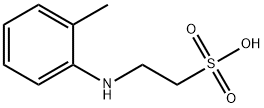 N-(2-methylphenyl)taurine 化学構造式