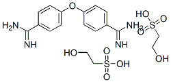 4,4'-オキシビス(ベンズアミジン)·2(2-ヒドロキシエタンスルホン酸) 化学構造式