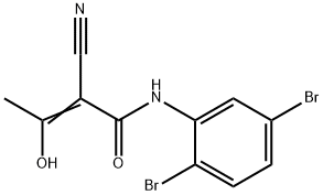 2-氰基-N-(2,5-二溴苯基)-3-羟基-2-丁烯酰胺, 62004-35-7, 结构式