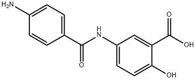 5-[(4-氨基苯甲酰)氨基]水杨酸,6201-78-1,结构式