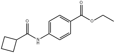 Benzoic acid, 4-[(cyclobutylcarbonyl)amino]-, ethyl ester (9CI) 结构式