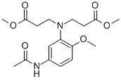 3-(N,N-二甲氧基羰基乙基)氨基-4-甲氧基乙酰苯胺,62072-82-6,结构式