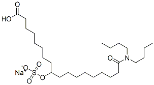 sodium hydrogen N,N-dibutyl-10-(sulphonatooxy)octadecanamidate Structure