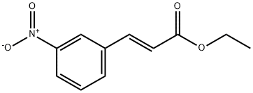 (E)-3-(3-ニトロフェニル)プロペン酸エチル 化学構造式
