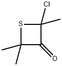 3-Thietanone,  2-chloro-2,4,4-trimethyl- Structure