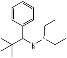 Diethylamino(2,2-dimethyl-1-phenylpropyl)borane 结构式
