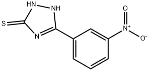 3H-1,2,4-Triazole-3-thione, 1,2-dihydro-5-(3-nitrophenyl)- 化学構造式