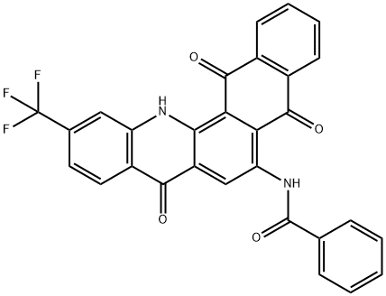 N-[5,8,13,14-tetrahydro-5,8,14-trioxo-11-(trifluoromethyl)naphth[2,3-c]acridin-6-yl]benzamide|N-[5,8,13,14-四氢-5,8,14-三氧代-11-(三氟甲基)萘并[2,3-C]吖啶-6-基]苯甲酰胺