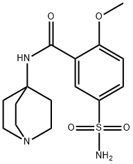 2-メトキシ-N-(3-キヌクリジニル)-5-スルファモイルベンズアミド 化学構造式