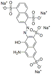 8'-氨基-1'-羟基-2,2'-偶氮萘-1,3',5,6'-四磺酸的四钠盐 结构式