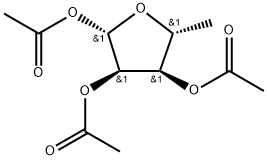 1,2,3-Triacetyl-5-deoxy-D-ribose Struktur