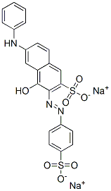 4-羟基-6-(苯基氨基)-3-[(4-磺酸基苯基)偶氮]萘-2-磺酸二钠, 6222-56-6, 结构式