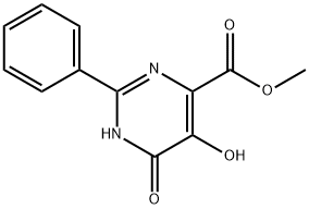 5,6-二羟基-2-苯基嘧啶-4-甲酸甲酯 结构式