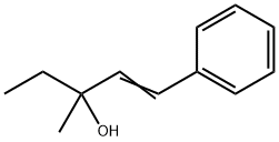 3-メチル-1-フェニル-1-ペンテン-3-オール 化学構造式