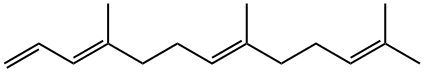 (3E,7E)-4,8,12-trimethyltrideca-1,3,7,11-tetraene 化学構造式