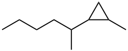 1-Methyl-2-(1-methylpentyl)cyclopropane 结构式