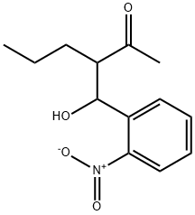 3-[Hydroxy(2-nitrophenyl)methyl]-2-hexanone Struktur