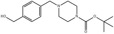 TERT-BUTYL 4-[4-(HYDROXYMETHYL)BENZYL]TETRAHYDRO-1(2H)-PYRAZINECARBOXYLATE Structure