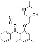 (RS)-2-(2-hydroxy-3-isopropylaminopropoxy)-4,6-dimethylbenzophenone hydrochloride Structure