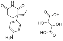 S-(-)-AMINOGLUTETHIMIDE TARTRATE SALT Structure