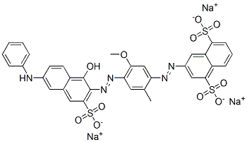 trisodium 3-[[4-[[6-(anilino)-1-hydroxy-3-sulphonato-2-naphthyl]azo]-5-methoxy-o-tolyl]azo]naphthalene-1,5-disulphonate