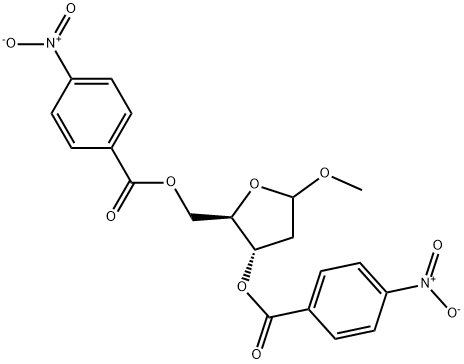 METHYL-2-DEOXY-3,5-DI-O-P-NITROBENZOYL-D-RIBOFURANOSIDE Struktur