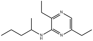 Pyrazinamine, 3,6-diethyl-N-(1-methylbutyl)- (9CI) Structure