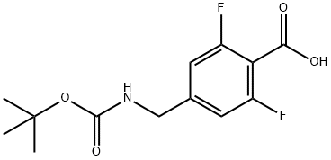4-(BOC-AMINO)METHYL-2-FLUORO-BENZOIC ACID Structure