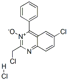 6-chloro-2-chloromethyl-4-phenylquinazoline 3-oxide hydrochloride Structure