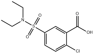 2-CHLORO-5-DIETHYLSULFAMOYL-BENZOIC ACID 化学構造式