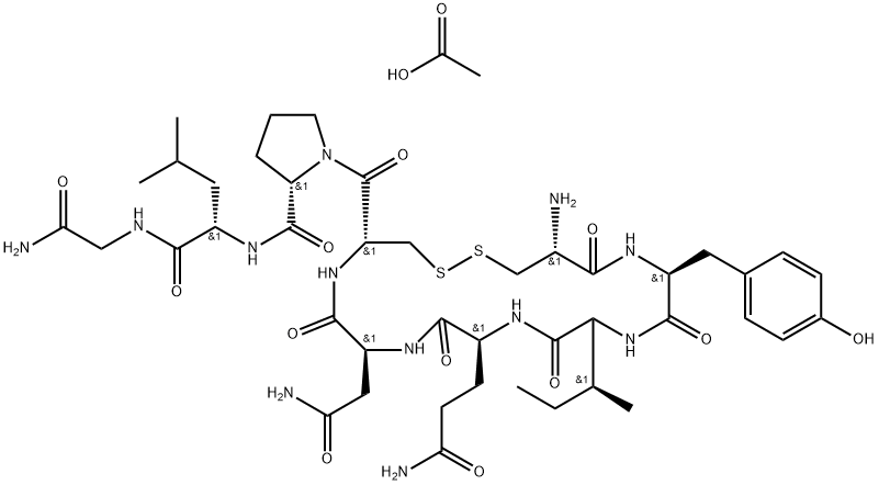 Oxytocin, monoacetate (salt) Structure