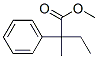 2-Phenyl-2-methylbutanoic acid methyl ester Struktur