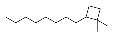 1,1-Dimethyl-2-octylcyclobutane Structure