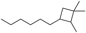 3-Hexyl-1,1,2-trimethylcyclobutane Structure