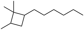 2-Hexyl-1,1,4-trimethylcyclobutane Struktur